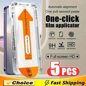 5개입 HD 발수 코팅 먼지 방지 쉬운 설치 스크린 보호필름 아이폰 17 15 14 13 12 16 프로 맥스 17에어 스크린 글라스