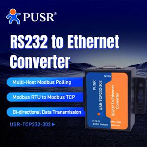 PUSR 임베디드 이더넷 모듈 RS232에서 TCP IP 이더넷 변환기 시리얼 디바이스 서버 모드버스 게이트웨이 USR-TCP232-302
