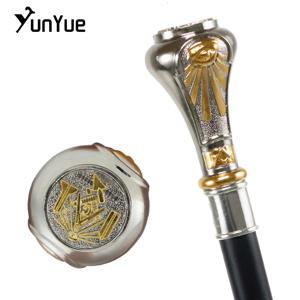 화이트 골드 태양신 토템 금속 지팡이 예술 장식 선물용 지팡이 신사 우아한 지팡이 코스프레 영화 소품 홀