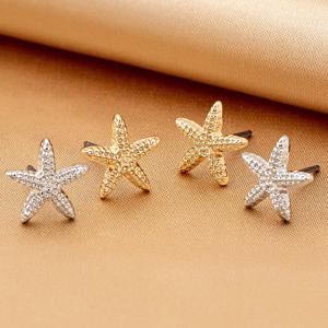 여성용 귀걸이, 심플한 작은 불가사리 해양 생물 해변 휴가 귀걸이, 일상 착용 및 휴가 착용에 적합