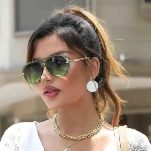 남성 및 여성용 컬러 선글라스, 비행사 안경, UV400, 새로운 패션