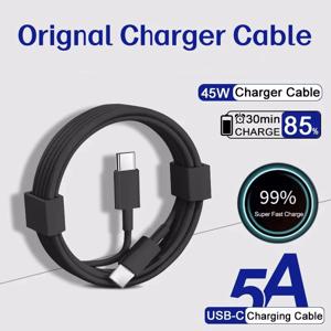 오리지널 타입 C 충전 케이블 5A PD USB C 고속 충전 데이터 케이블 삼성 S24 S23 S20 S21 S22 플러스 울트라용