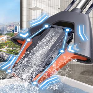 Collodion Mop 접이식 물없는 손 세척 짜기 면화 헤드 교체 홈 타일 목재 가정용 청소 Wringer Mopping