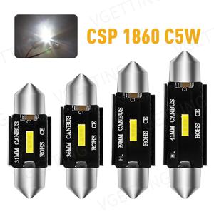 자동차 독서등 CSP 1860 신호 램프, 캔버스 전구, 인테리어 돔 라이트 번호판 램프, 31mm, 36mm, 39mm, 41mm, C5W, C10W, 12V