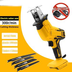 18V 배터리 전기 절단 세이버 톱 목재 금속 파이프 절단 전동 공구 무선 왕복 톱 마키타용(배터리 없음)