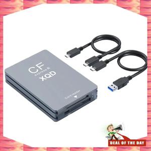 T81C! 듀얼 슬롯 USB 3.2(10Gbps) 3 in 1 CFexpress Type B XQD SD 카드 리더기 (소니 G/M 시리즈, 렉사 메모리 카드 리더기 호환)
