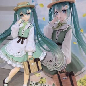 20cm 하츠네 미쿠 패션 데스크탑 귀여운 수제 시골 스타일 PVC 가동식 인형 모델 장난감 정교한 장식용 선물