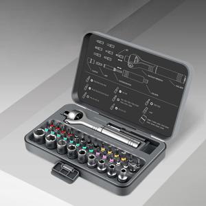 2026 새로운 래칫 드라이버 세트 마그네틱 렌치 반자동 다목적 슬리브 공구함 자전거 수리 도구 DIY 도구 키트