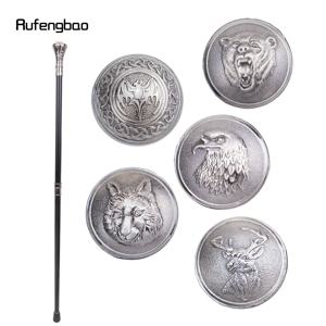 동물 곰, 독수리, 사슴, 늑대, 불사조 토템 양각 지팡이 패션 워킹 스틱 신사용 크로시어 손잡이 지팡이 93cm