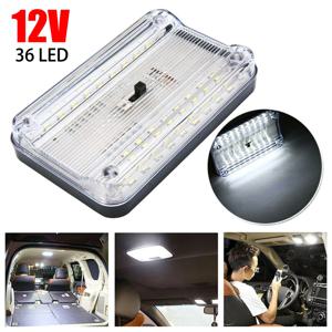 36 LED 자동차 흰색 직사각형 조명 12V 차량 천장 LED 조명 램프 자동 돔 독서 등 On/Off 스위치 트렁크 램프