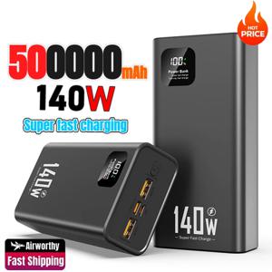 샤오미 500000mAh 파워뱅크 140W 초고속 충전 파워뱅크 휴대용 외장 배터리 충전기 아이폰 화웨이 삼성용