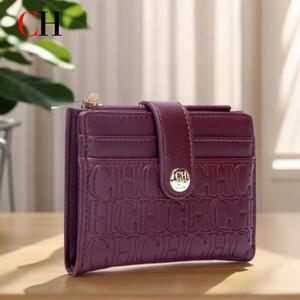 CH 뉴 클래식 폴딩 머니 클립 컴팩트 경량 럭셔리 브랜드 디자인 센스 레터 장식 카드 지갑 여성용 제로 월렛