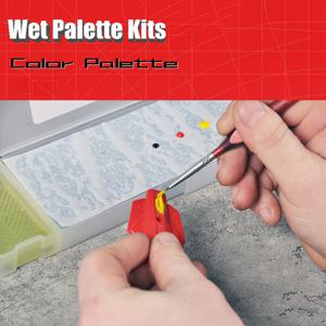 아크릴 페인팅용 웻 팔레트 모델 채색 웻 트레이 페인트 용품 페인트 홀더 미니어처 페인트 모델링을 위해 젖은 상태를 유지합니다
