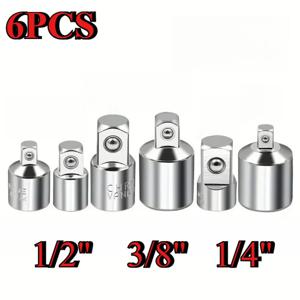 래칫 렌치 소켓 컨버터 슬리브 헤드 어댑터 1/2인치에서 3/8인치, 1/4인치 스테인리스 스틸에서 1/4인치, 1/4인치에서 1/2인치, 1/2인치에서 3/8인치
