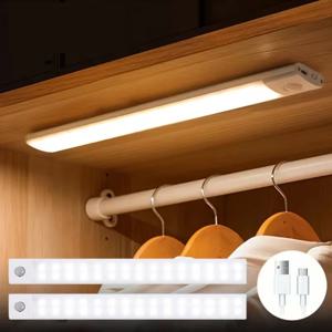 충전식 LED 모션 센서 라이트 자석 부착 조절 가능한 밝기 및 색온도 무선 캐비닛 하부 조명