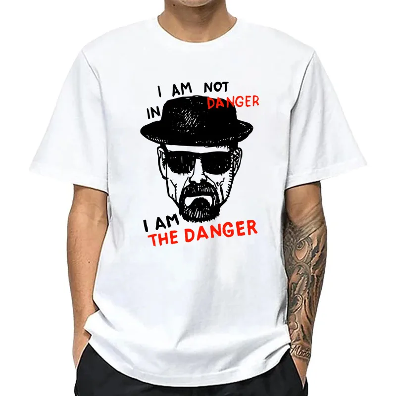 남성 티셔츠 100% 코튼 반팔 브레이킹 배드 남성 티셔츠 캐주얼 Heisenberg 프린트 여름 Tshirt 쿨 티셔츠 남성 남성상의