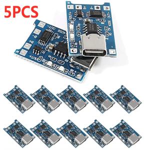 2/5PCS 5V 1A 마이크로/타입-c/미니 18650 TP4056 리튬 배터리 충전기 모듈 보호 기능이 있는 충전 보드 이중 기능 리튬 이온
