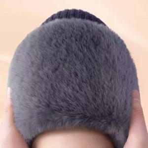 1쌍 토끼털 캐시미어 무릎 보호대 겨울 노인용 추위 방지 관절염 무릎 보호대 보온 두꺼운 무릎 보호대