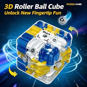 3D 미로 매직 큐브 피젯 장난감 미로 창의적 퍼즐 지능 큐브 어린이 논리적 사고 안티 스트레스 교육 장난감
