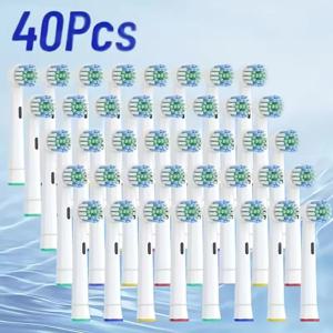 4/8/16/20/40Pcs 교체용 칫솔 헤드는 Oral-B 브라운 전문 전동 칫솔 헤드와 호환됩니다.
