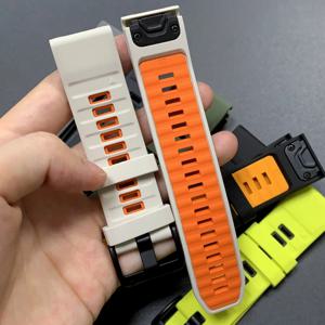 가민 페닉스 8 프로 8x 8 E 7 7X/포러너 970/에픽스 프로/엔듀로 3 택틱스 8 26mm 22mm 스포츠 스트랩용 퀵핏 실리콘 시계줄