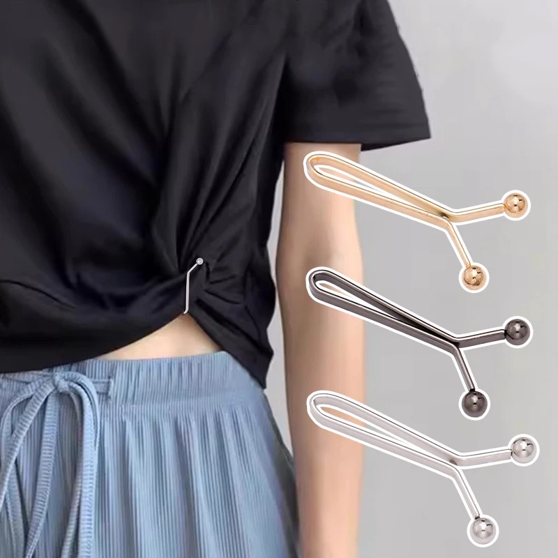 4개입 투명 허리 조임 메탈 클립, 조절 가능한 버튼 클립, 청바지 및 의류에 적합, 패션 액세서리