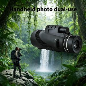 80x100 휴대용 줌 HD 단안 망원경 장거리 미니 강력 망원경 사냥 스포츠 캠핑 하이킹 아웃도어용
