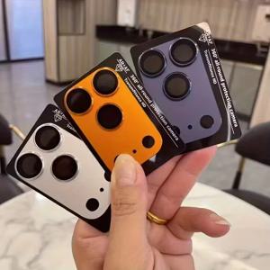 iPhone 17 Pro Max/iPhone 17 Pro/17 Air용 보호 필름 1개 풀 커버리지 초박형 카메라 렌즈 보호기 금속 프레임 새 제품