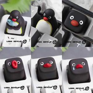 펀 펭구 시리즈 다양한 표정 귀여운 펭귄 스타일 기계식 키보드 교체 키캡 레진 소재 ESC 주변 장치 선물