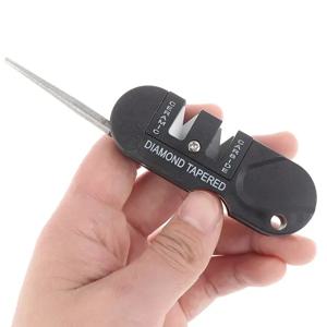 4-in-1 미니 휴대용 칼갈이 텅스텐 세라믹 카바이드 숫돌 다기능 야외 캠핑 도구