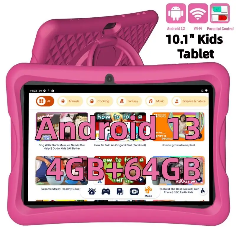 J12 10.1인치 안드로이드 13 태블릿 PC 올위너 A523 옥타코어 4GB 램 64GB 롬 1280 x 800 IPS 듀얼 카메라 6000mAh 선물용 스탠드 실리콘