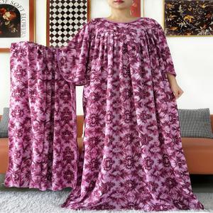 새로운 플로럴 드레스 반팔 O넥 코튼 여성 아바야 (큰 스카프 포함) 보헤미안 맥시 드레스 캐주얼 패션 드레스 아프리카 스타일 원피스