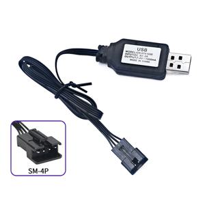 전기 RC 자동차 SM-4P 7.4V 플러그 USB 충전기 DE65 EC08 EC16 DE36W HM202 M416 젤 볼 블래스터 배터리 충전기