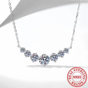 925 스털링 실버 목걸이 펜던트 5A 지르콘 여성용 패션 웨딩 주얼리 약혼 참 장식 파티 선물 고급 체인