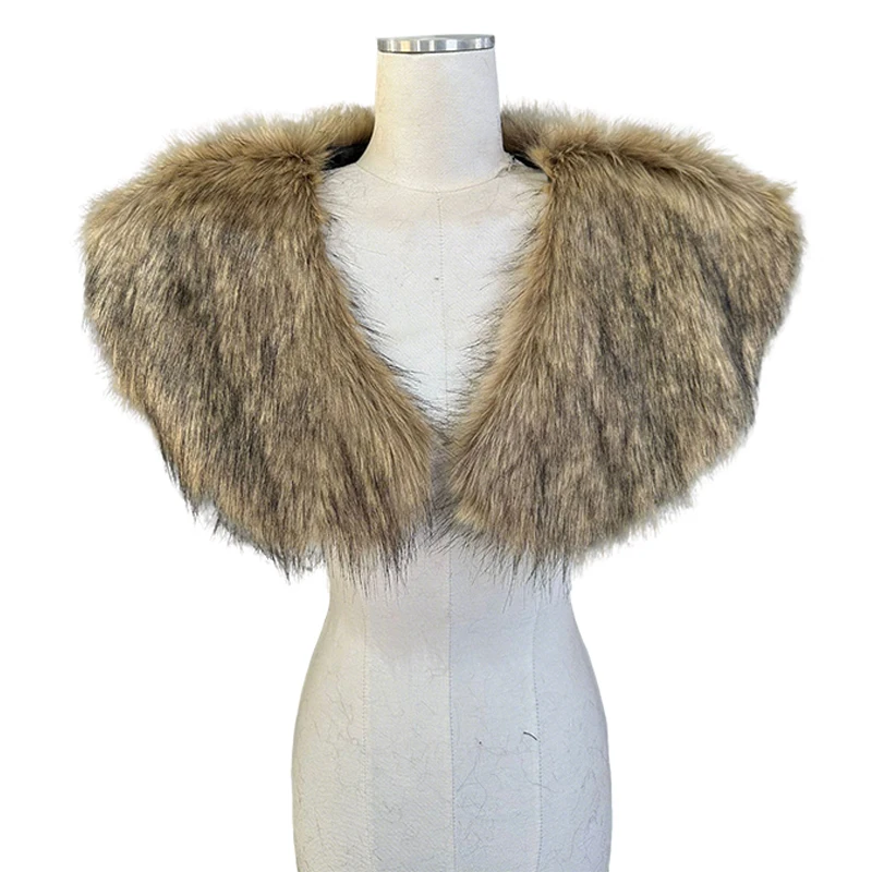 중세 바이킹 모피 케이프 숄 인조 모피 칼라 숄더 클로크 레트로 전사 기사 사냥꾼 해적 할로윈 코스프레 의상