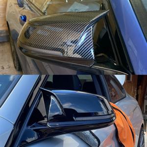 블랙 사이드 미러 커버 캡, 백미러-M4 스타일, Bmw 1 2 3 4 X 시리즈용, F20 F21 F87 M2 F23 F30 F32 F36 X1 E84 글로스
