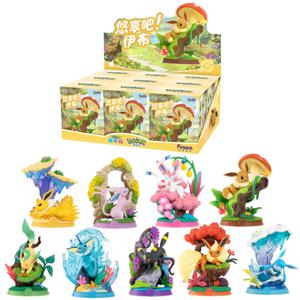 애니메이션 포켓몬 펀이즘 오리지널 정품 이브이 패밀리 슈트 블라인드박스 플레어온 엄브레온 실브이언 액션 피규어 컬렉션 모델 장난감 선물
