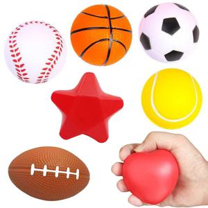 스트레스 볼 대량 부드러운 스펀지 스퀴즈 피젯 장난감 어린이 소년 소녀 성인 불안 완화 릴랙싱 기구 파티 선물