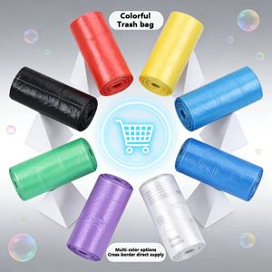 일회용 평평한 입구 쓰레기 봉투 롤형 신소재 두꺼워지고 강한 가정용 주방 침실용 컬러 쓰레기 봉투 45x50cm