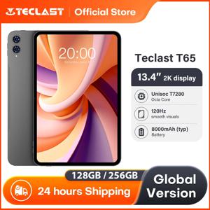 테클라스트 T65 태블릿 13.4인치 2K 120Hz 디스플레이 유니소크 T7280 옥타 코어 최대 26GB 램 128GB 롬 8000mAh 배터리 안드로이드 15 LTE 태블릿