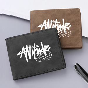 남성용 짧은 지갑 PU 가죽 빈티지 캐주얼 디자인 다중 카드 슬롯 지퍼 동전 지갑 미니 남성용 지갑