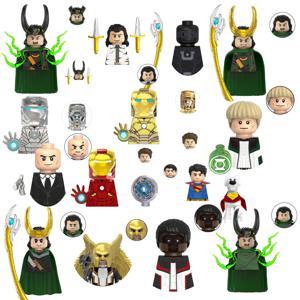 블라인드 박스 미니 블록 TV6206 피규어 빅 고블린 스파이더맨 아이언맨 베놈 캡틴 호크 데드풀 아머 크리스마스 선물 장난감