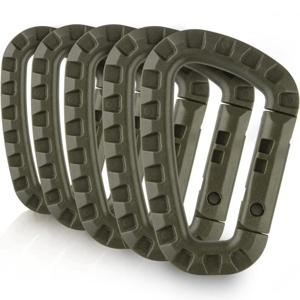 1/6/12Pcs 8.5cm 전술 배낭 버클 빠른 전술 Carabiner 플라스틱 후크 D 모양 Mosqueton 기어 야외 캠핑