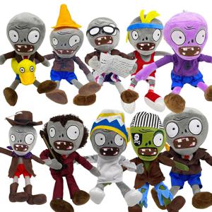 식물 vs 좀비 플러시 토이 30cm PVZ 가르간투어 모자 해적 오리 좀비 플러시 인형 부드러운 장난감 어린이 선물