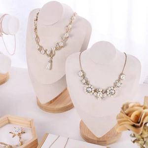 나무 목걸이 진열대 보석함 홀더 리시버 펜던트 보석 랙은 가정이나 상점 전시에 적합합니다.