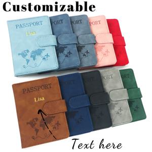 맞춤형 이름 PU 자석 스냅 RFID 다기능 SIM 카드 수납 케이스 (여권, 지도, 티켓 클립 정리 가방)