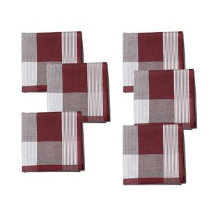 6Pcs 천 남성용 손수건 다양한 색상 땀 수건 닦아내기 클래식 손수건 파티 신사 남성 조부모 정장용