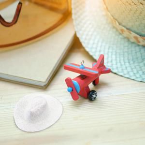 6Pcs 미니 카우걸 모자 와인 병 룸 벽 DIY 공예품을위한 인공 작은 서양 파티 장식 미니어처 모자