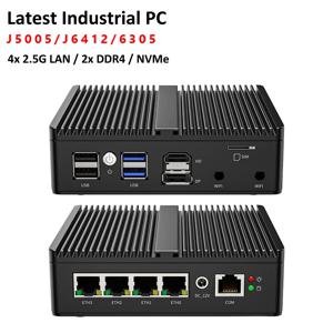 팬리스 pfSense 방화벽 소프트 라우터 J6412 N5105 N100 4x i226-V 2.5G LAN NVMe 베어본 미니 PC HDMI2.0 DP AES-NI OPNsense Win11