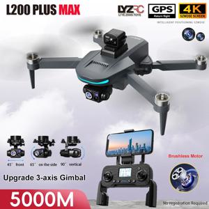L200 PLUS MAX GPS 드론 4K 전문가용 HD 카메라 3축 짐벌 항공 UVA 5G WIFI 브러시리스 장애물 회피 RC 쿼드콥터 장난감